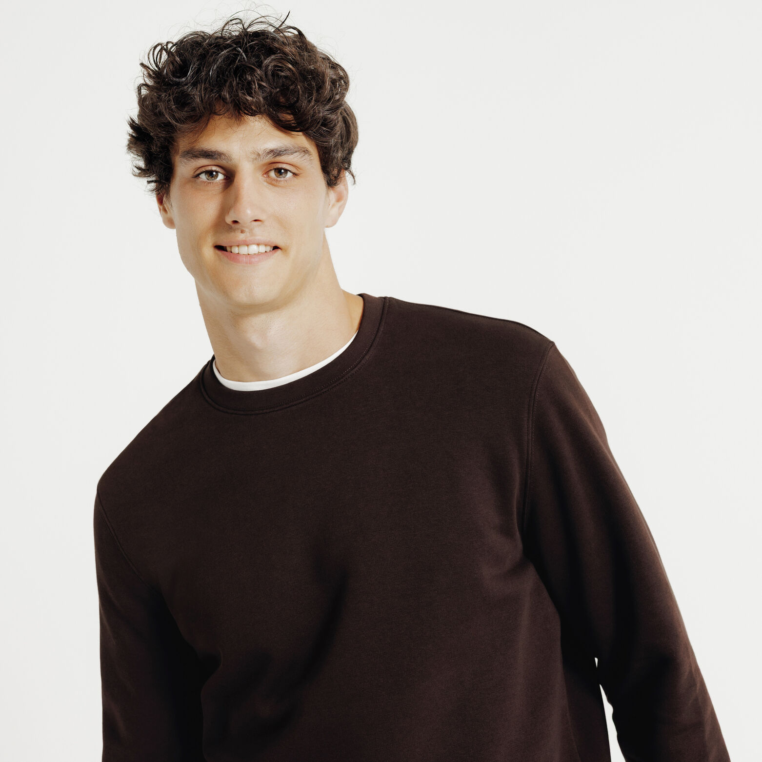 Effen sweater met ronde hals