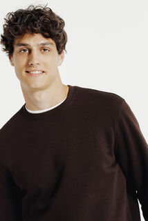 Effen sweater met ronde hals