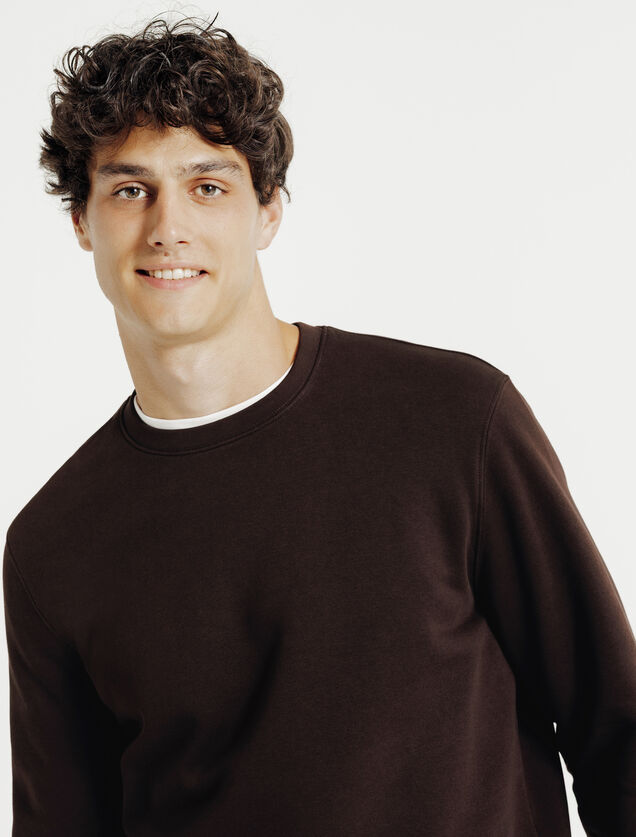 Effen sweater met ronde hals