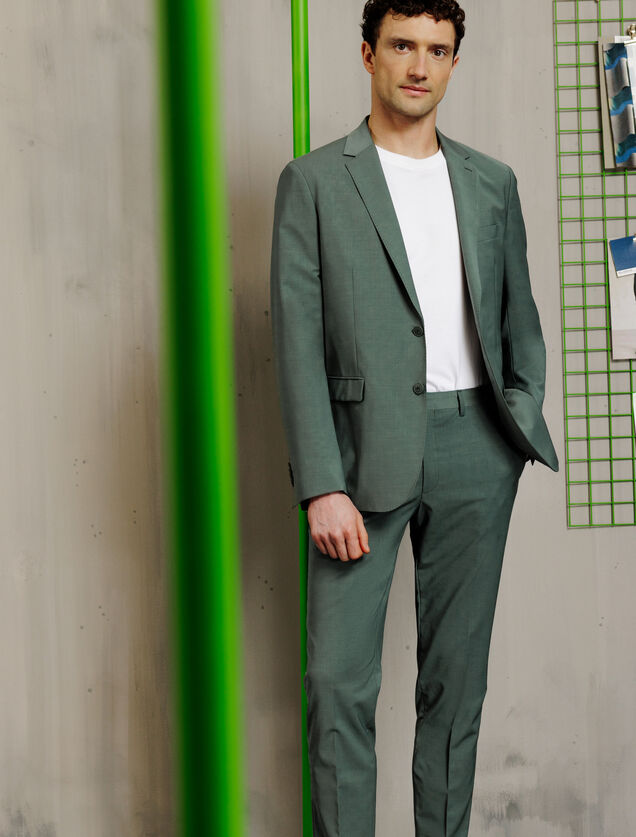 Slim fit kostuumvest in bi-stretchstof