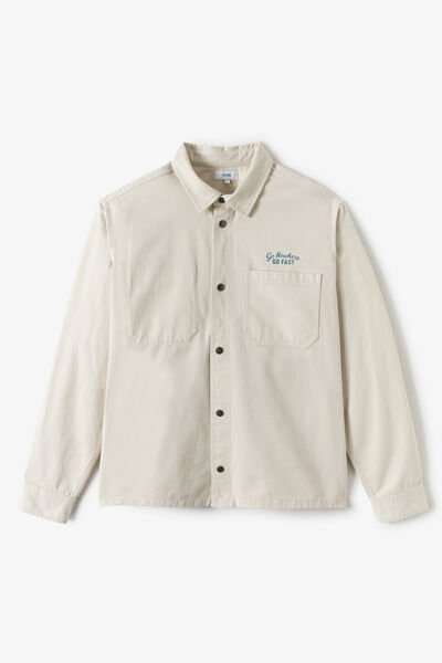 Overhemd in katoen met print