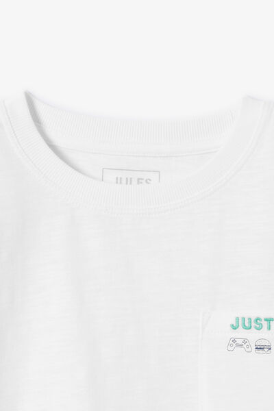 Tee shirt enfant f&ecirc;te des p&egrave;res poche imprim&eacute;e