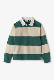 Gestreepte sweater met polokraag