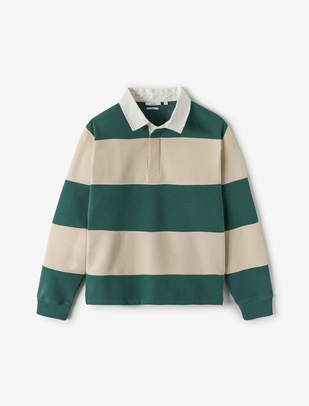 Gestreepte sweater met polokraag