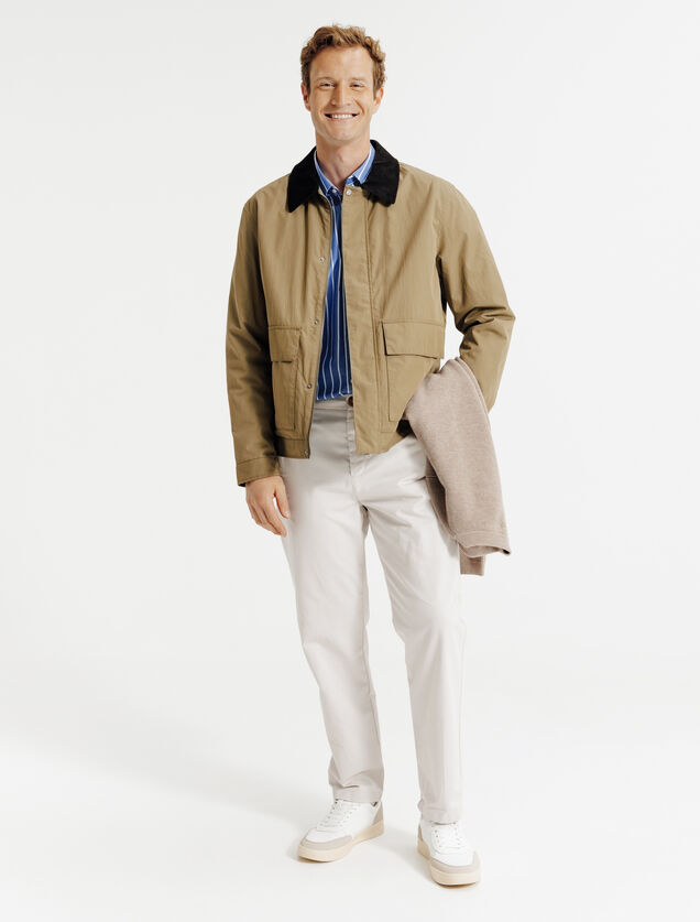 Chemise en coton ray&eacute;e