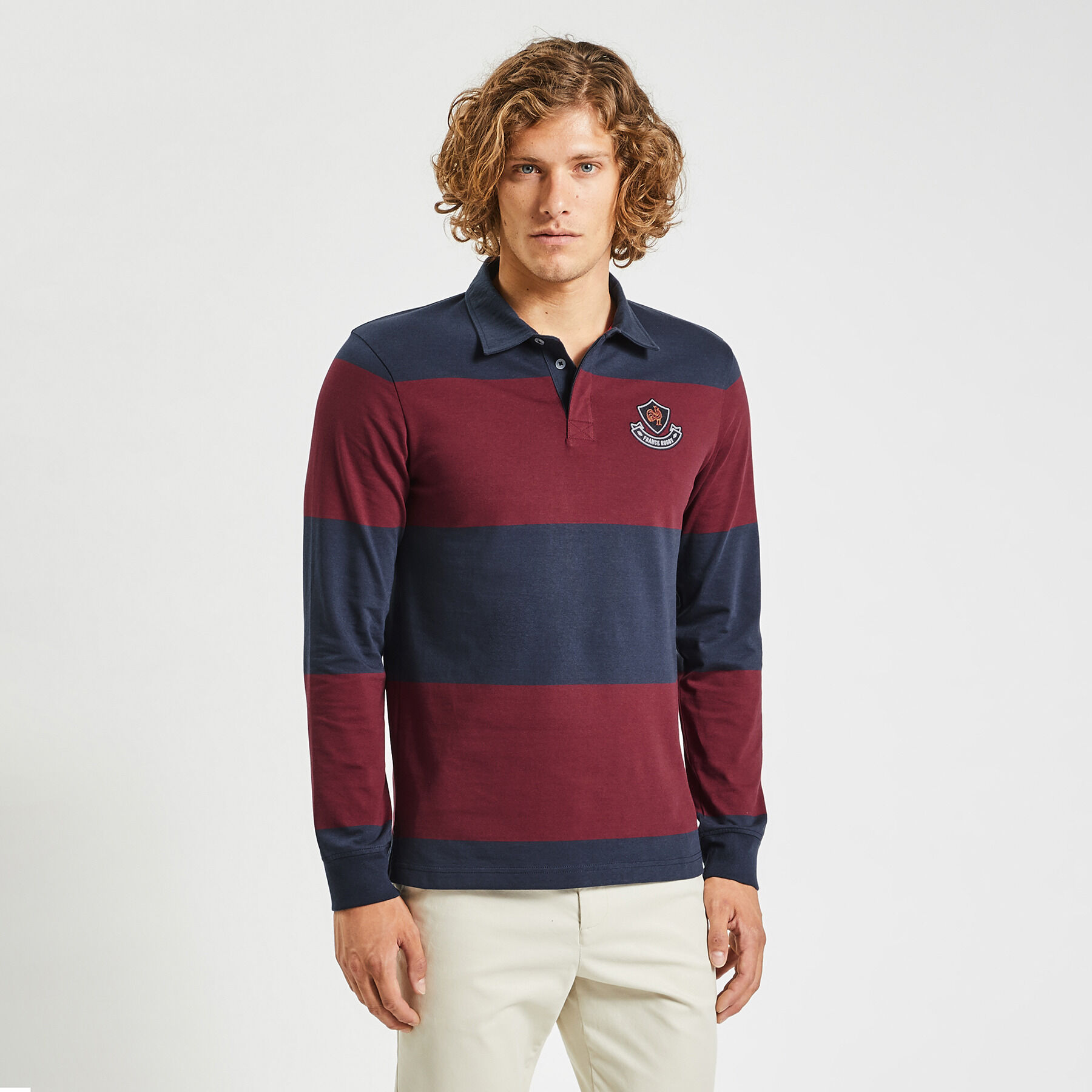 Polo manche longue Bordeaux Homme Jules