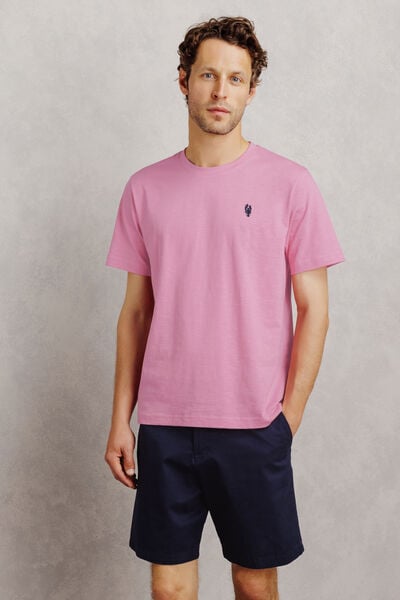 Tee shirt mati&egrave;re flamm&eacute;e broderie poitrine