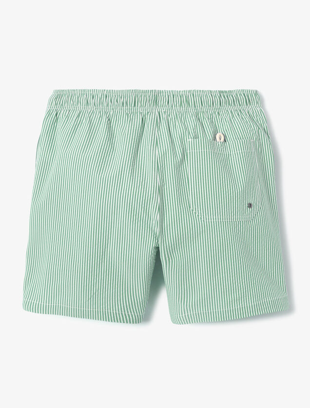 Gestreepte zwemshort in seersucker