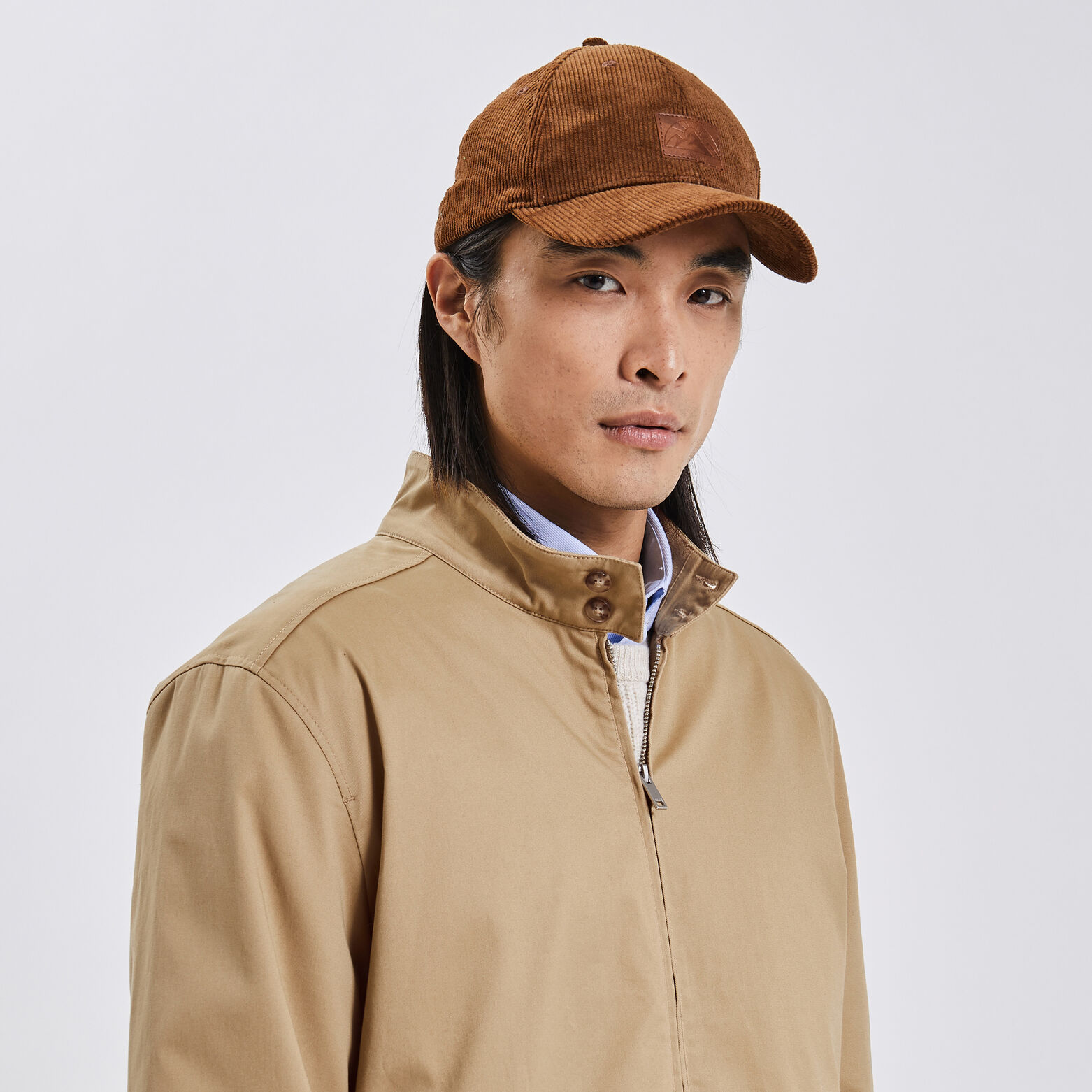 Blouson coton col montant Beige Jules