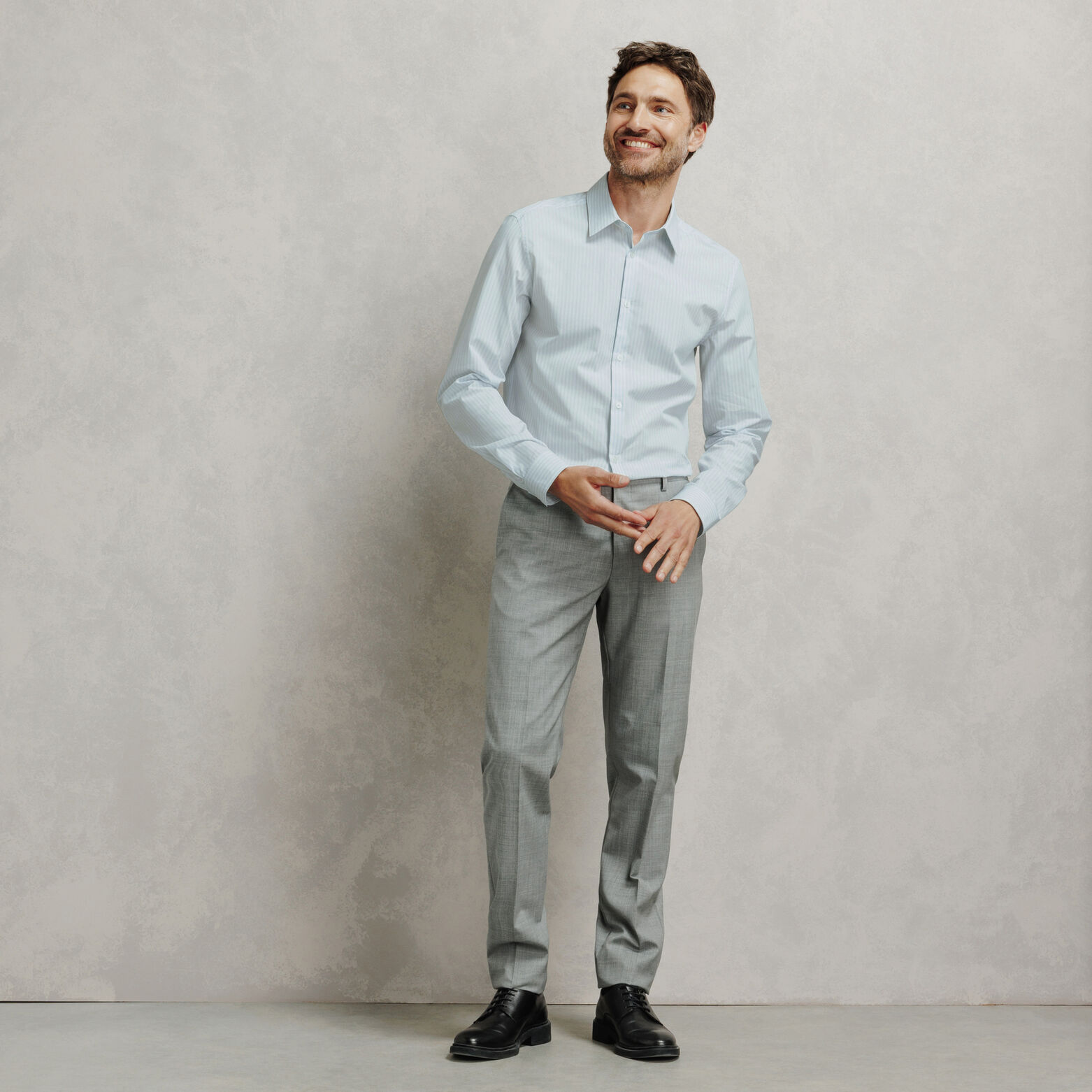 Chemise en coton regular ray&eacute;e
