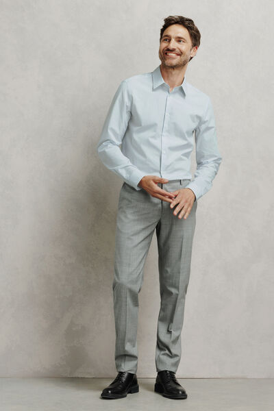 Chemise en coton regular ray&eacute;e