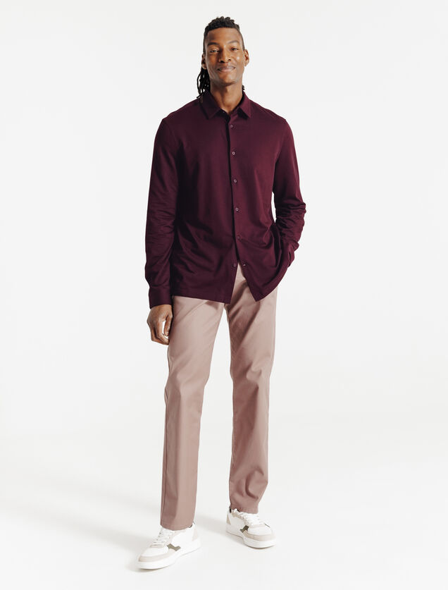 Chemise en maille coton slim