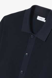 Cardigan en maille col polo