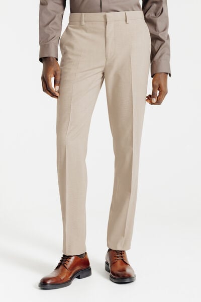 Tweekleurige comfort fit kostuumbroek