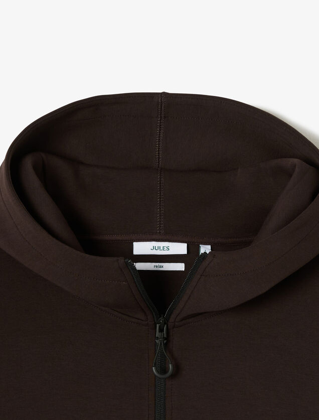 Sweat &agrave; capuche zipp&eacute; cordons