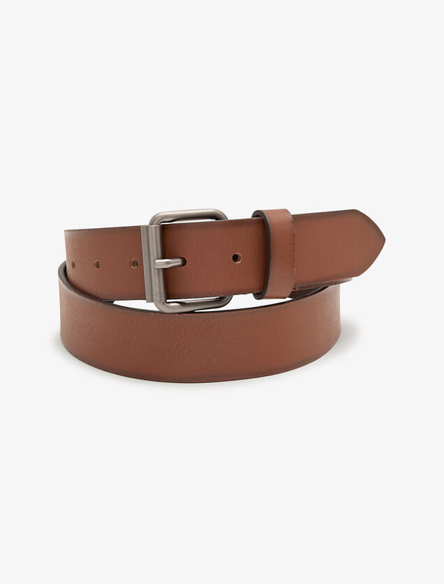 Ceinture large en cuir