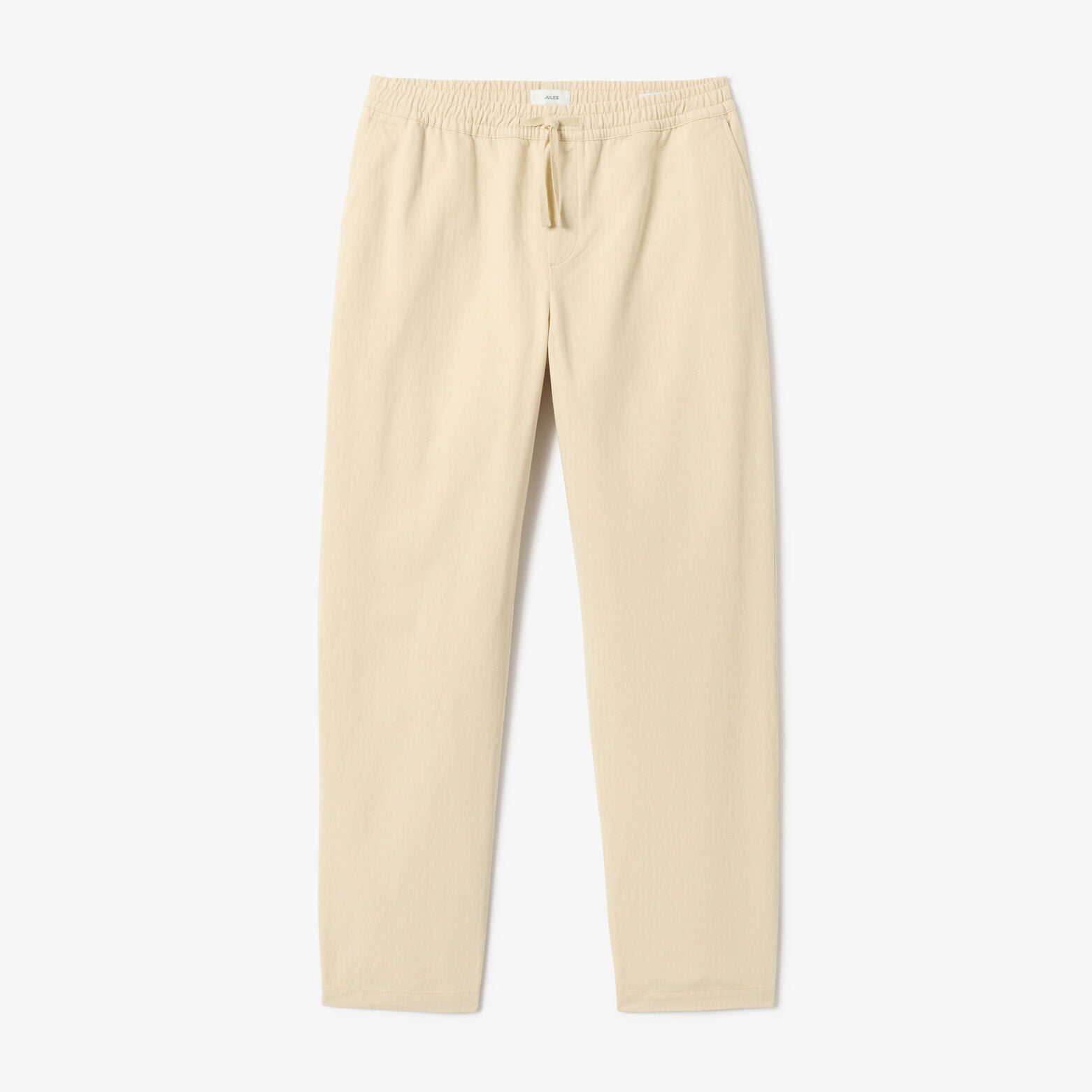 Pantalon tapered taille &eacute;lastiqu&eacute;e 100% coton
