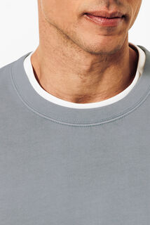 Sweat col rond mati&egrave;re effet d&eacute;lav&eacute;