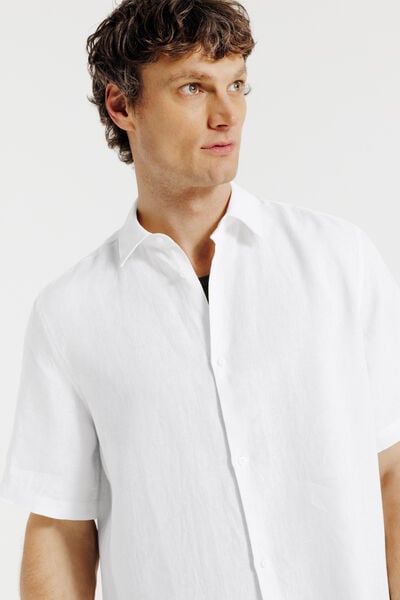 Chemisette en coton lin unie