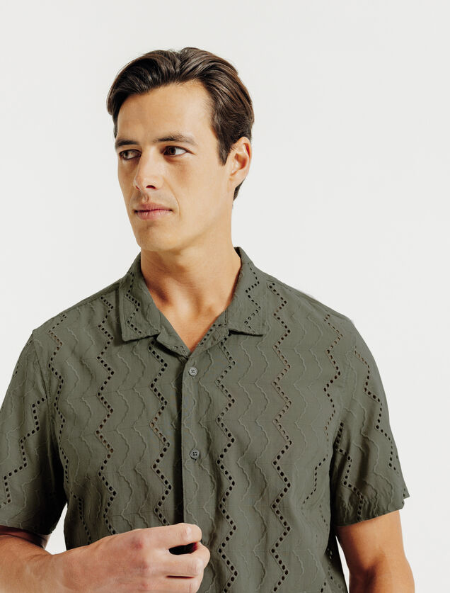 Chemisette en coton brodée