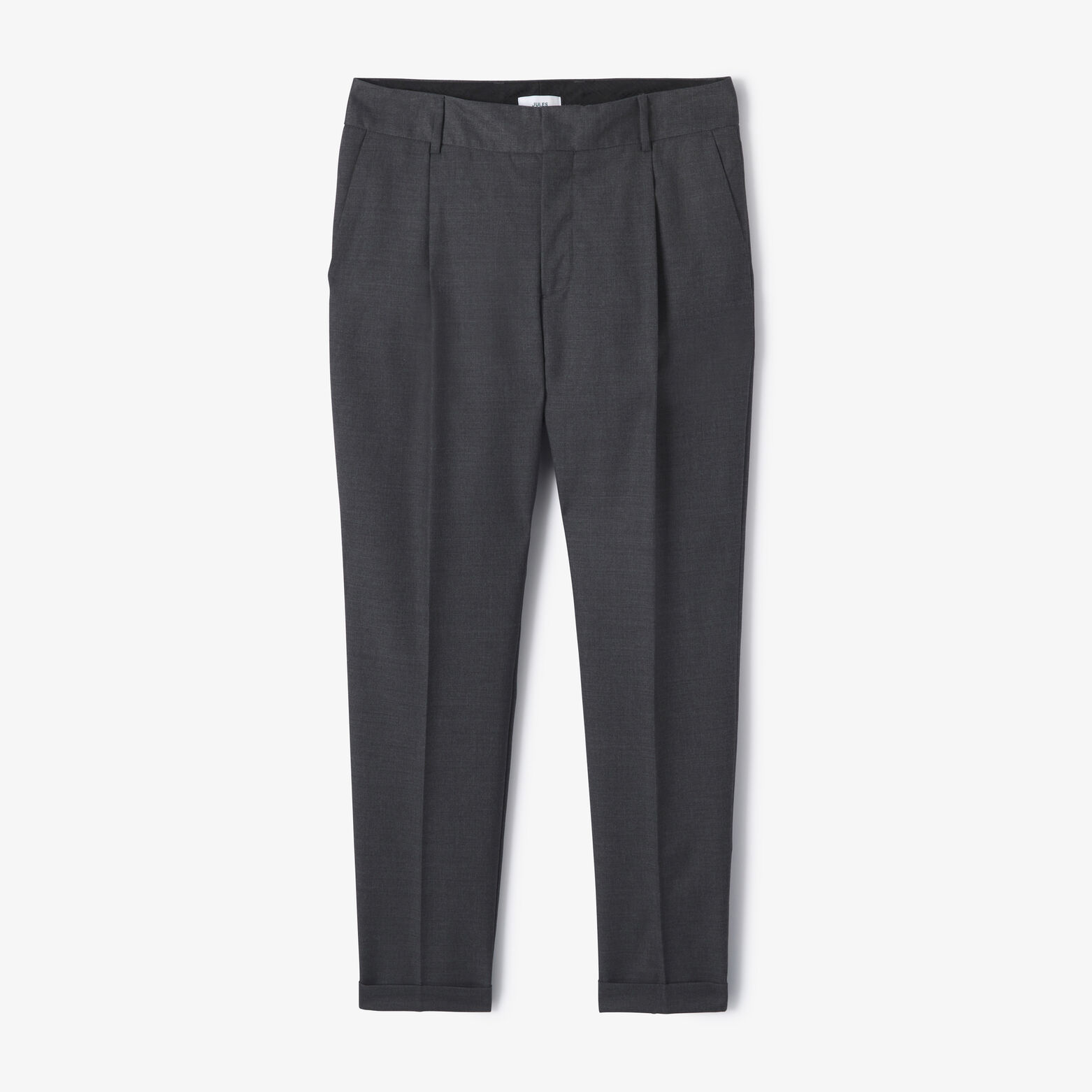 Pantalon chino tapered avec revers