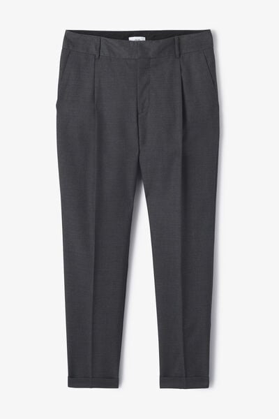 Pantalon chino tapered avec revers