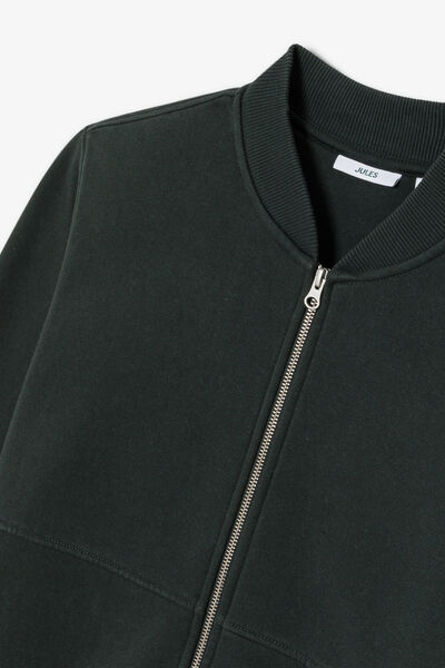 Sweater met rits, afgewassen effect
