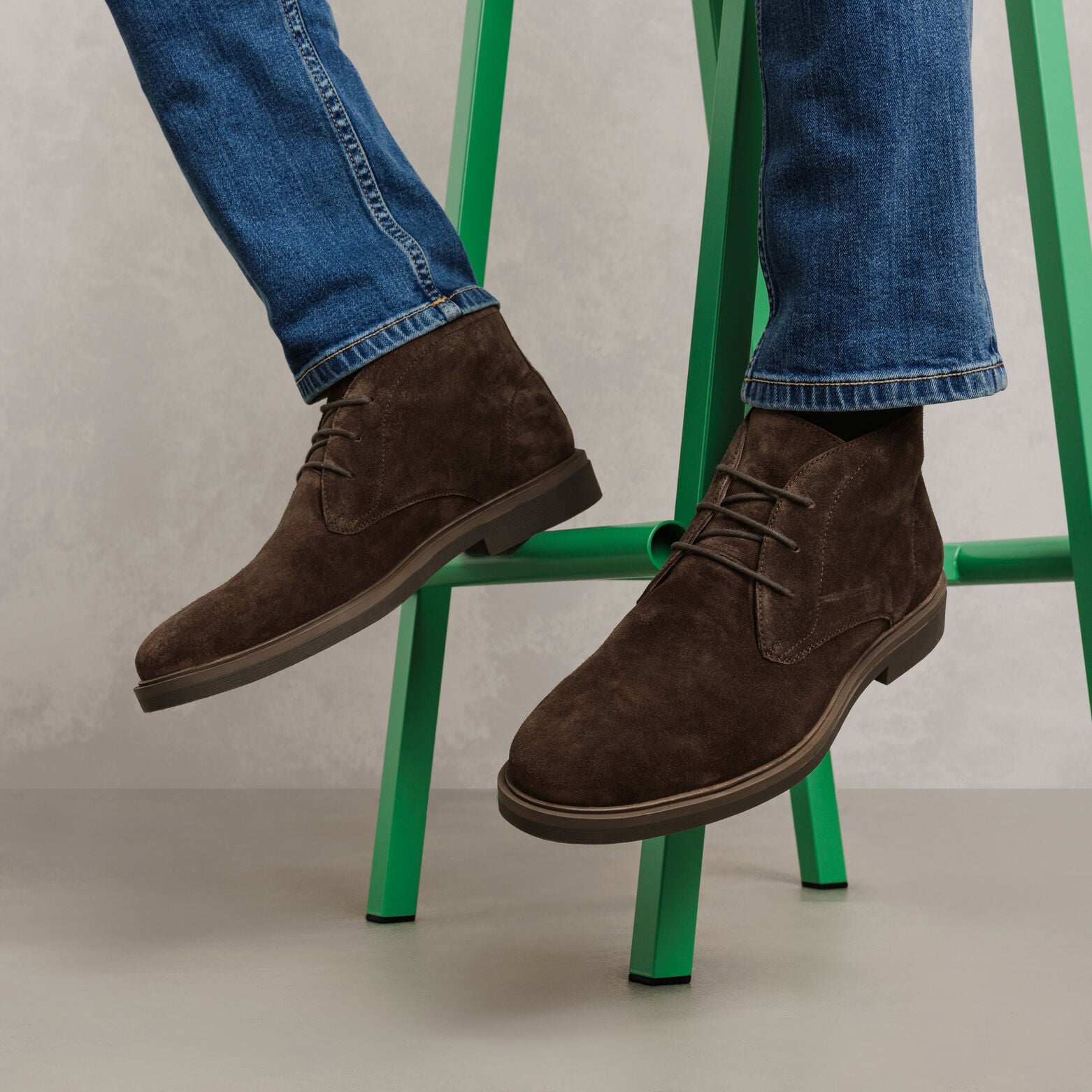 Bottines 100% cuir &agrave; lacets