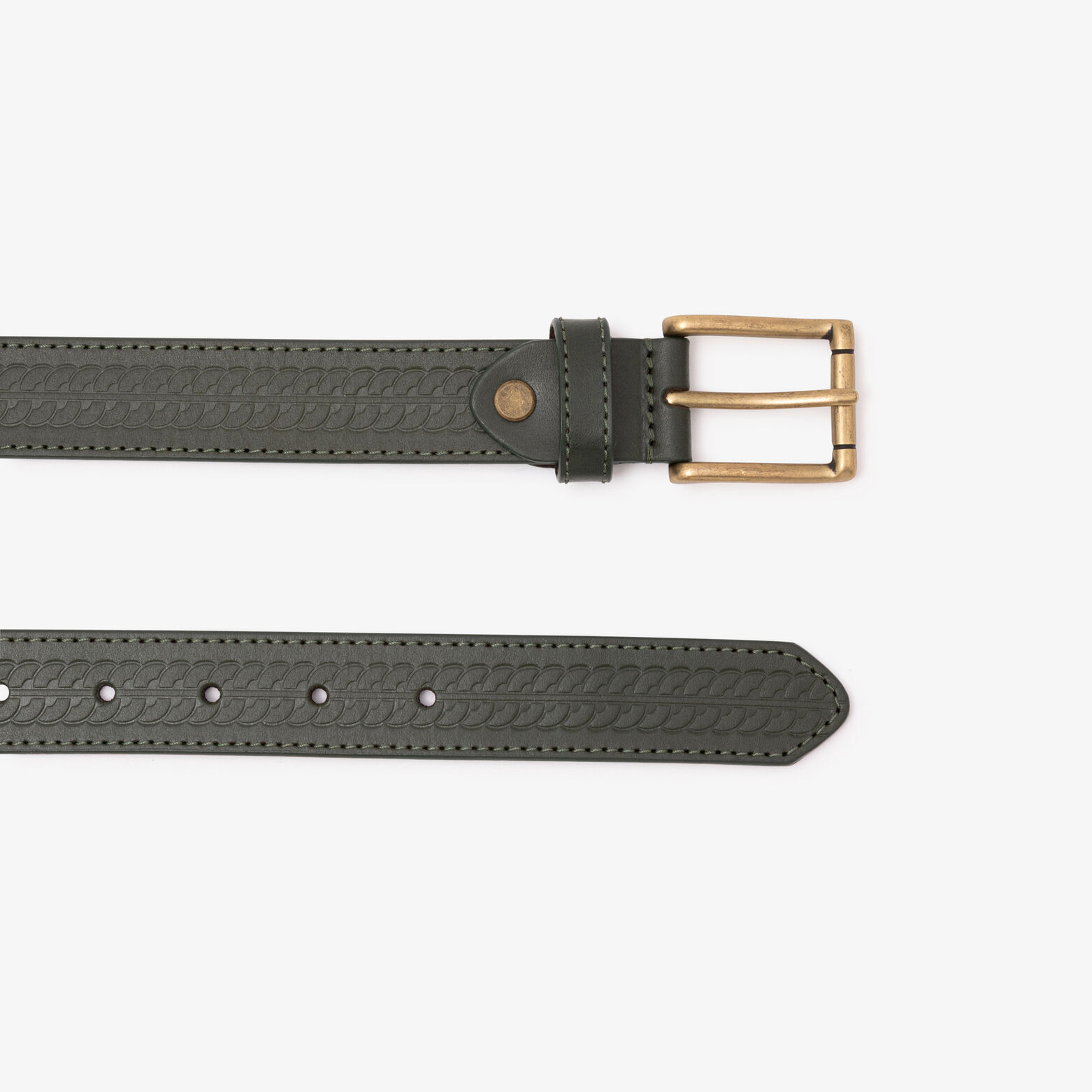 Lederen riem met reli&euml;f