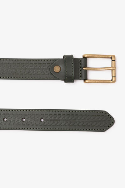 Lederen riem met reli&euml;f