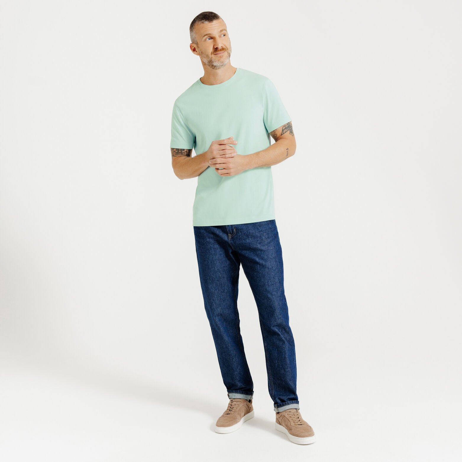 Basic T-shirt met ronde hals