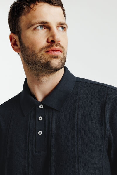 Polo manches courtes textur&eacute;