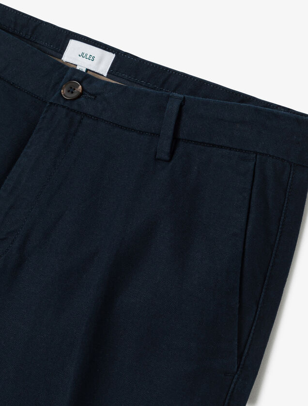 Pantalon droit m&eacute;lange coton lin