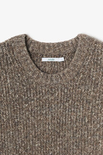Pull col rond tweed