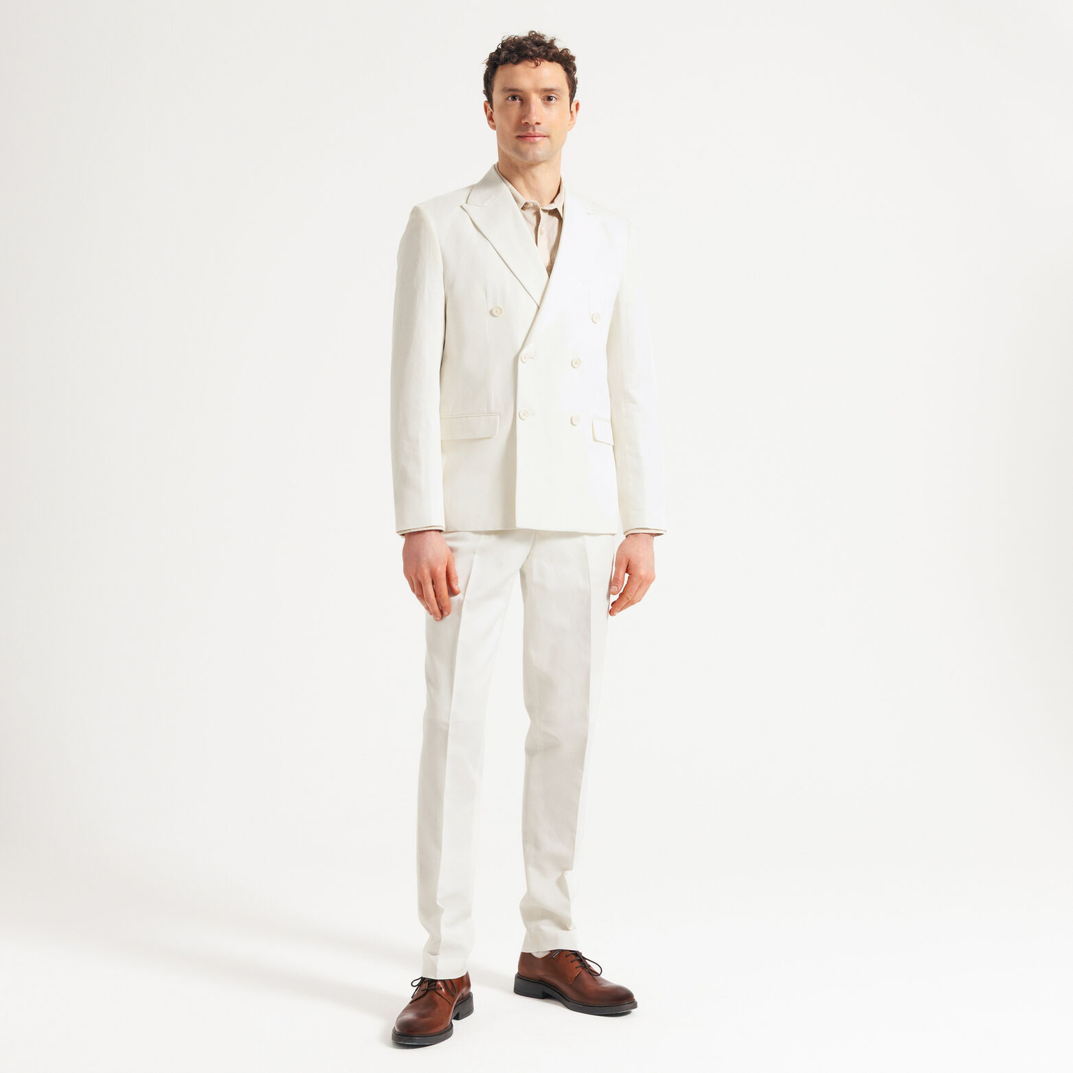 Comfort fit gekruist kostuumvest