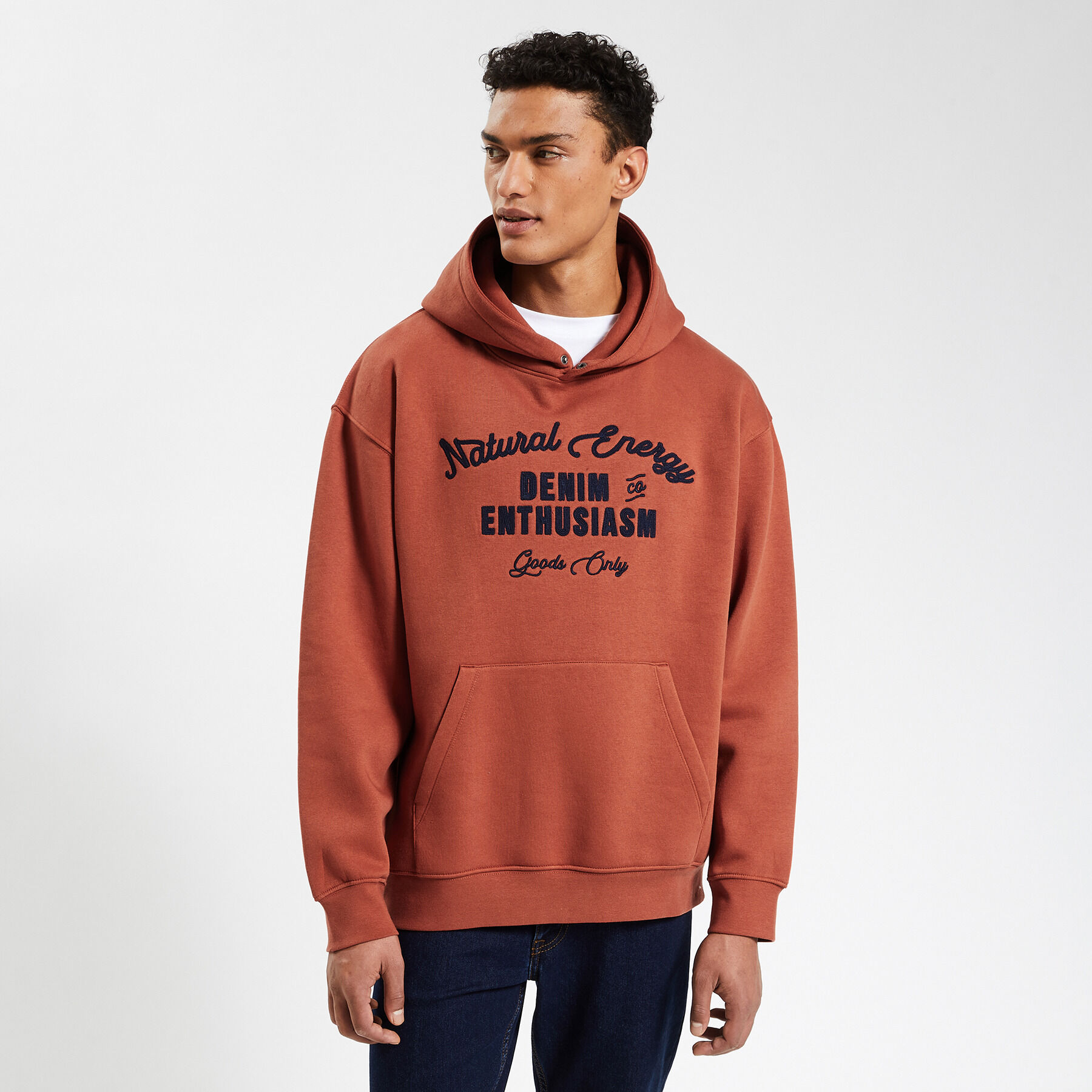 Pull a clearance capuche orange homme