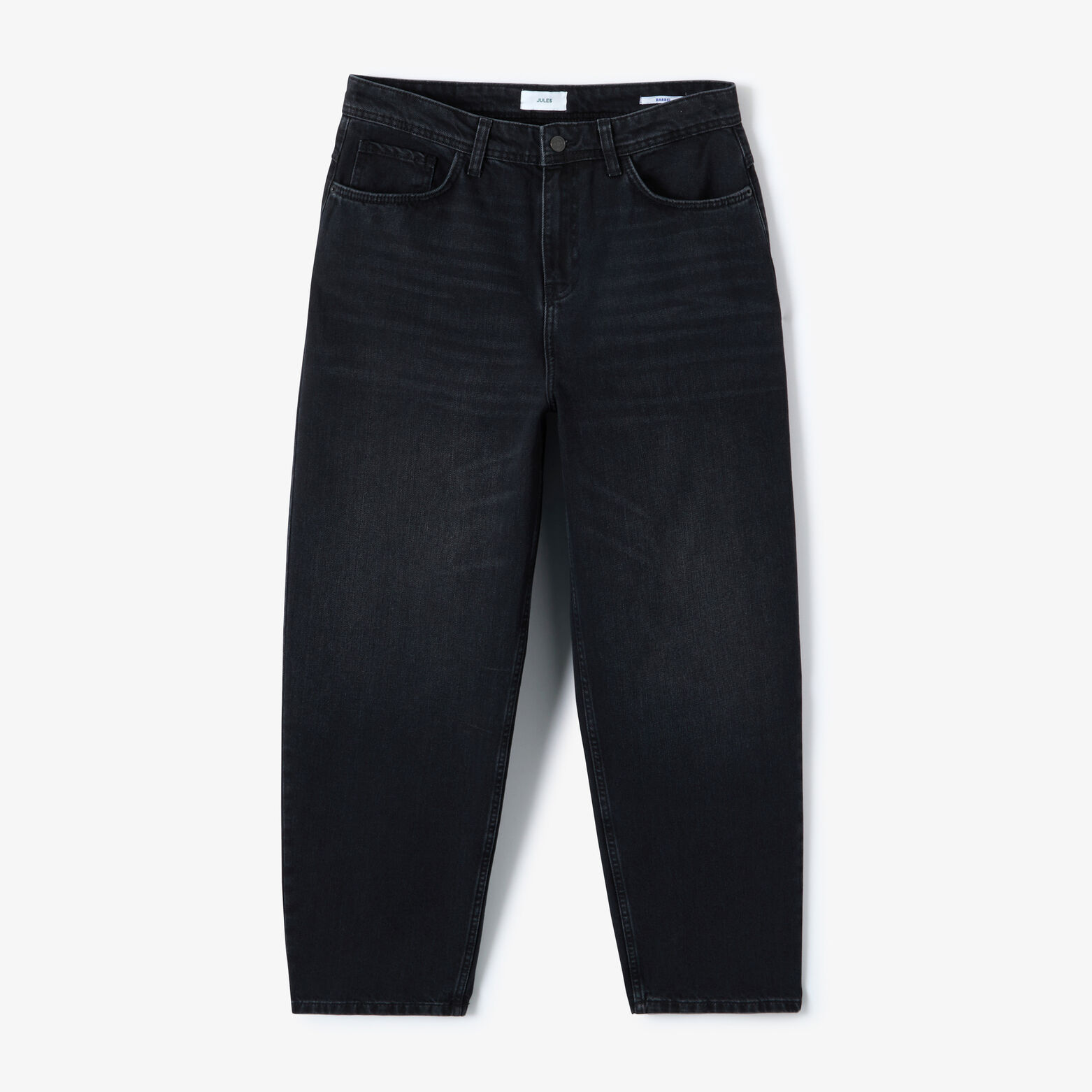 Jean barrel d&eacute;lav&eacute; 100% coton