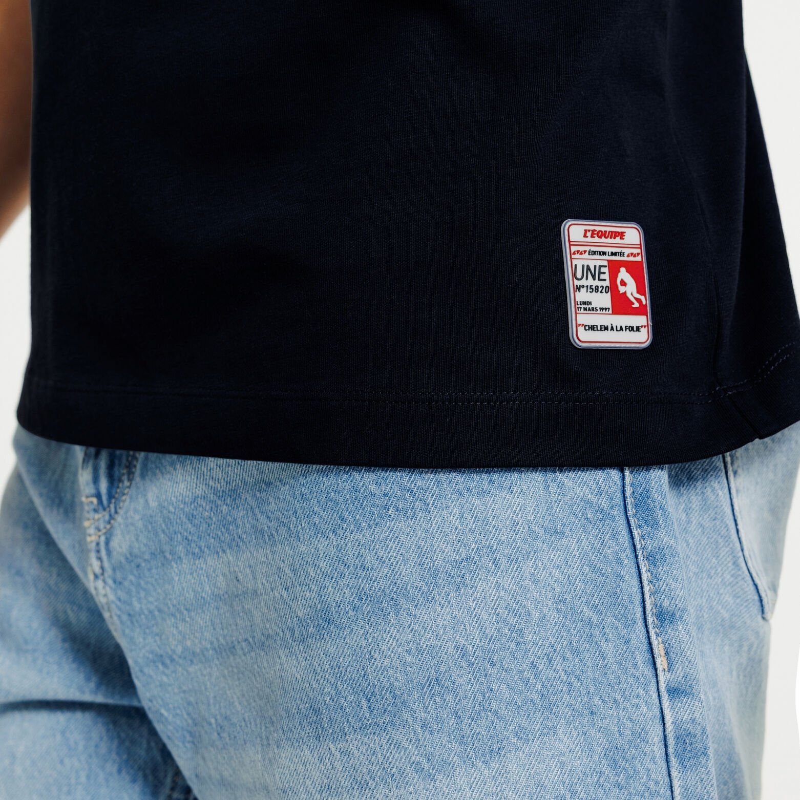 Tee shirt brod&eacute; poitrine licence L'&Eacute;quipe