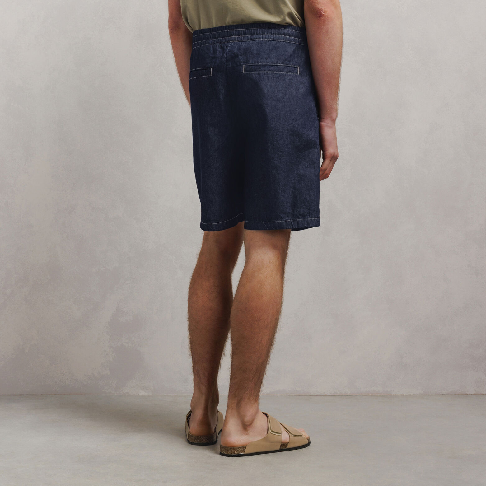 Jeansshort met elastische taille