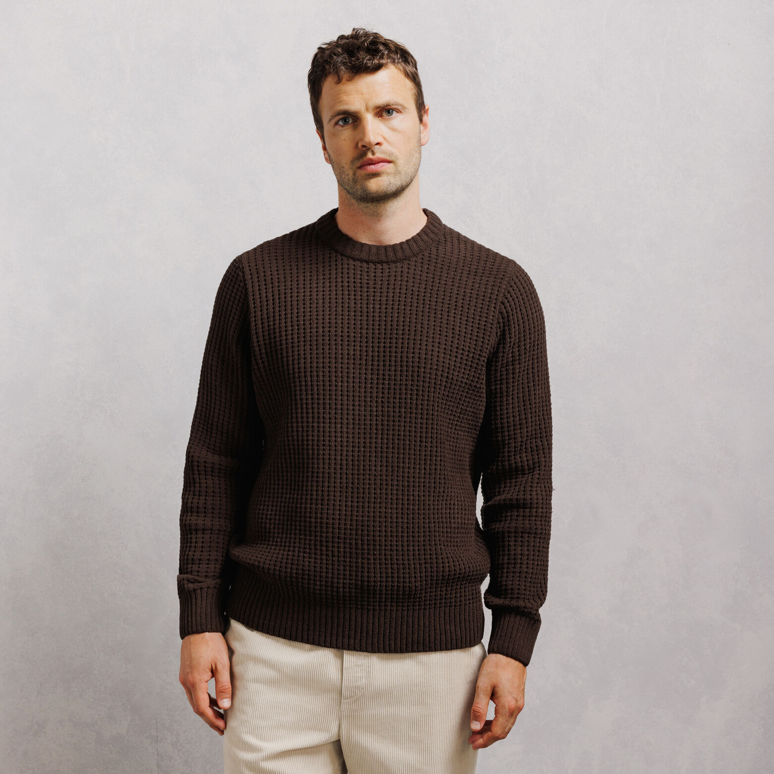 Pull col rond point fantaisie en chenille
