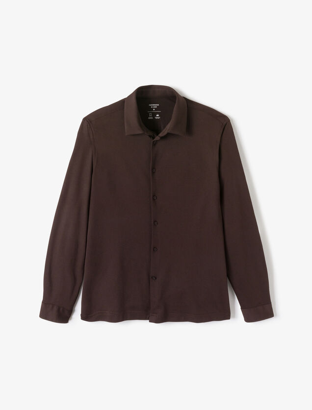 Chemise en maille coton slim