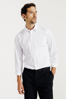 Chemise slim unie coton