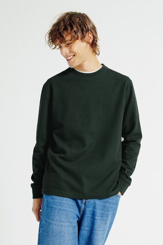 Tee shirt matière reliéfée manches longues