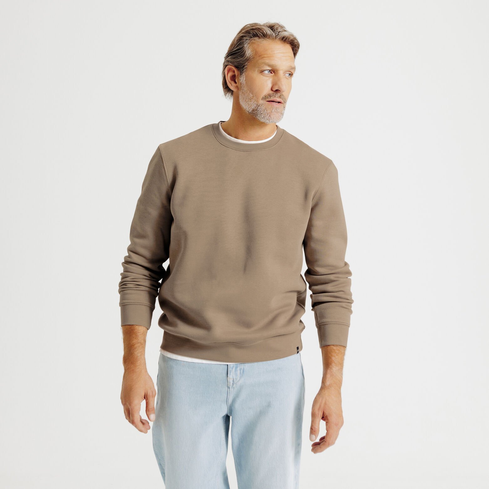 Effen sweater met ronde hals