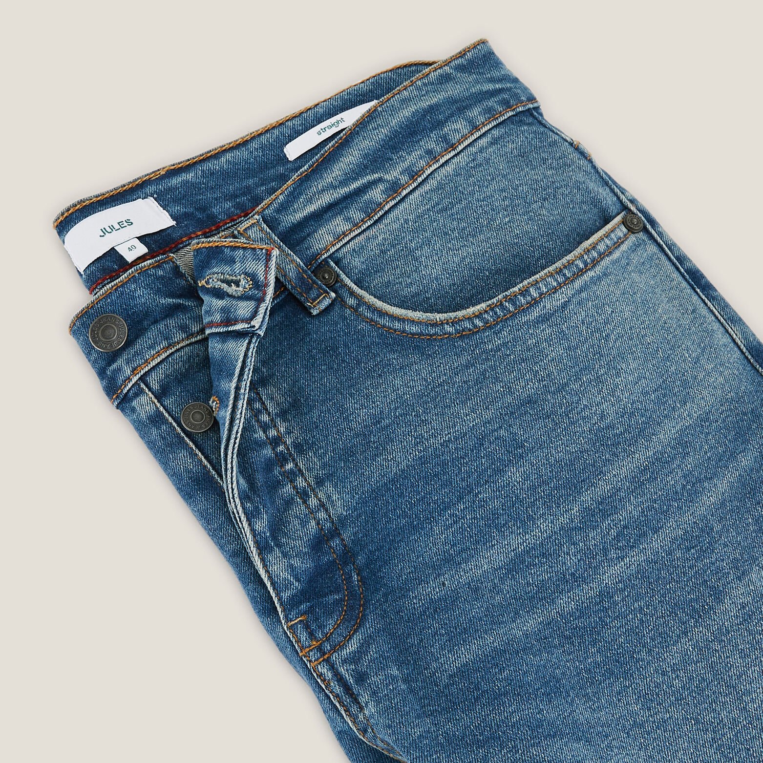 Straight circulaire jeans by JULES