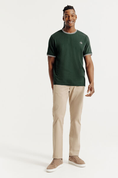 Tee shirt mati&egrave;re fantaisie contrast&eacute;