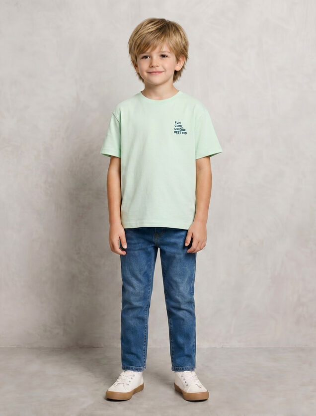 Kinder-t-shirt voor Vaderdag, print op de borst
