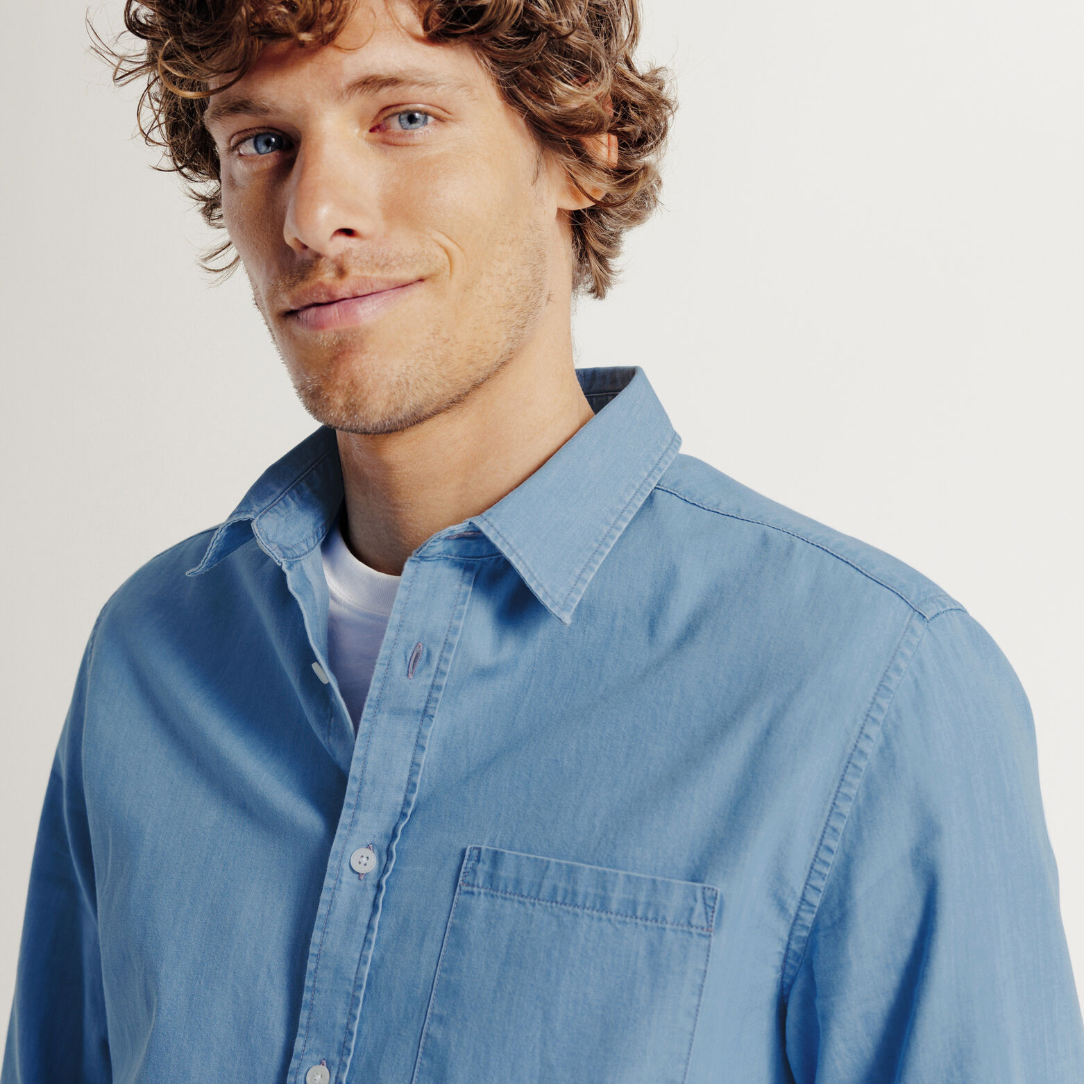 Chemise en coton chambray