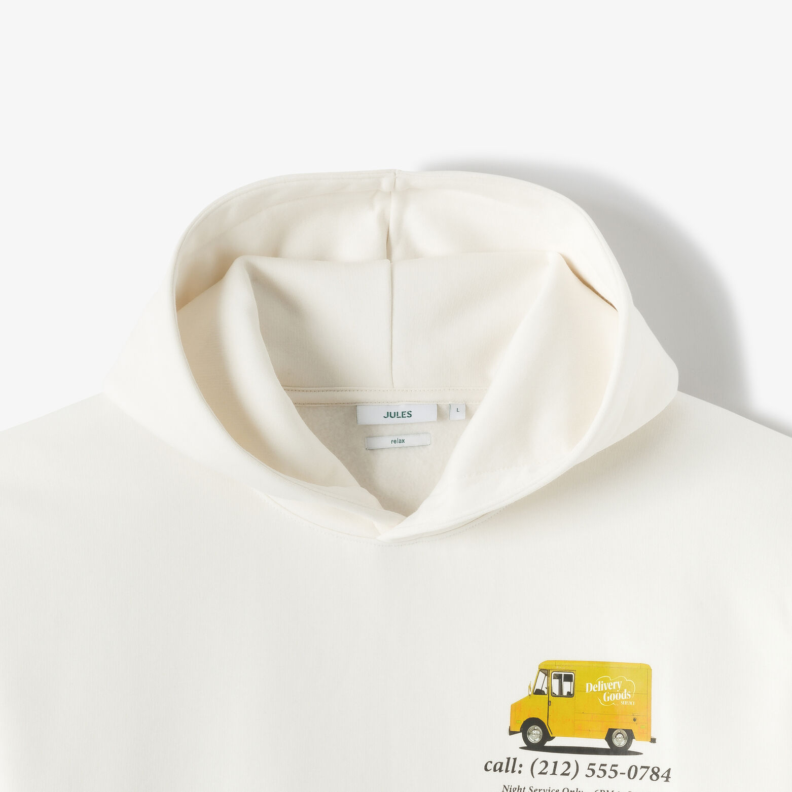 Sweat &agrave; capuche imprim&eacute; devant dos