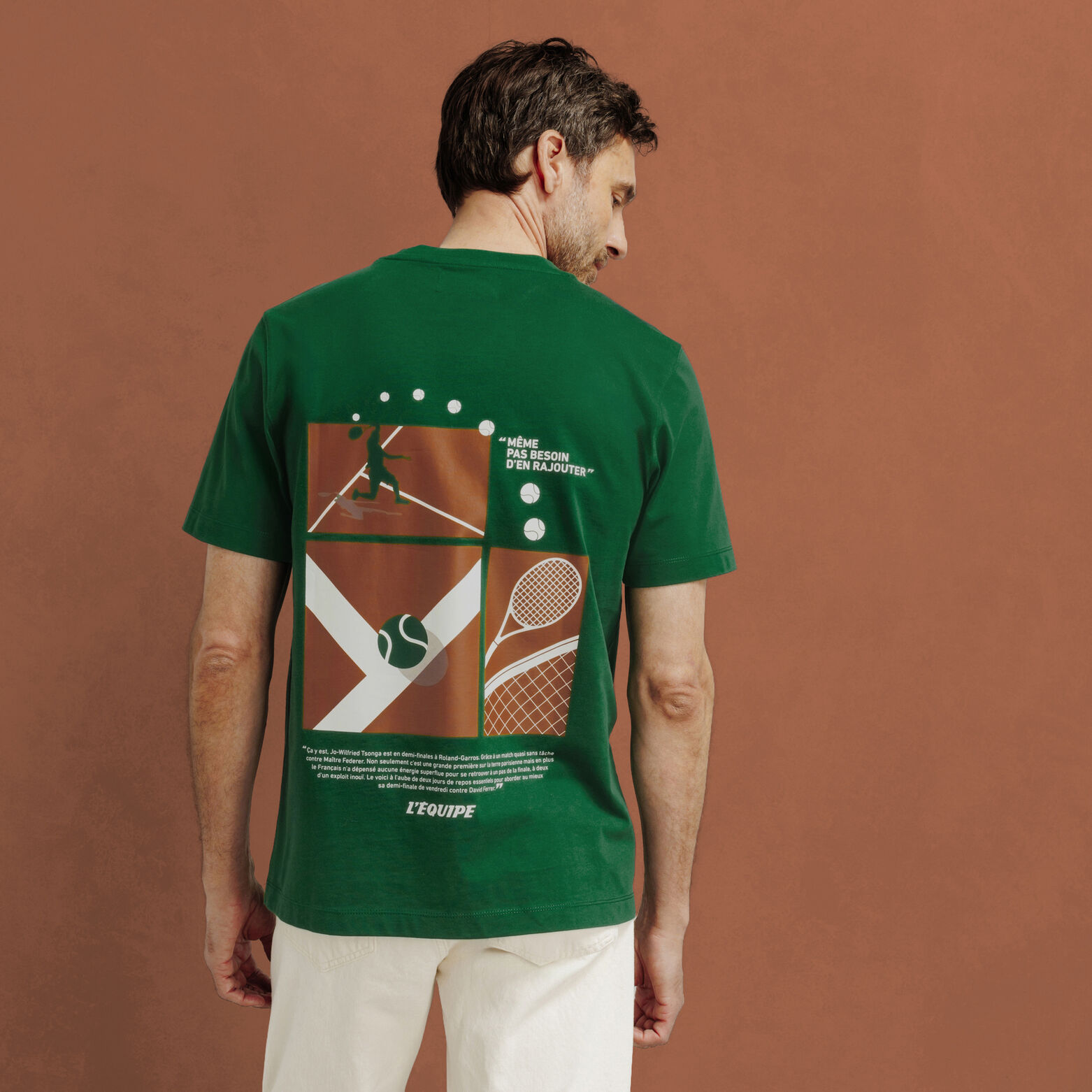 Tee shirt imprim&eacute; dos licence l'&Eacute;quipe